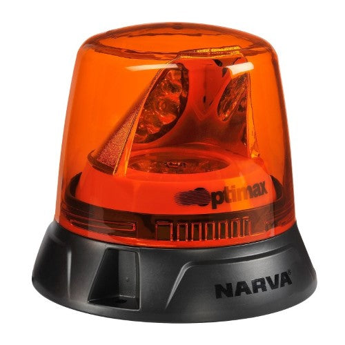 NARVA - OPTIMAX LED ROTATING BEACON AMBER/GREEN FLANGE BASE