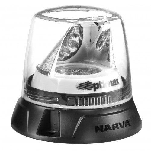 NARVA - OPTIMAX LED ROTATING BEACON AMBER/GREEN FLANGE BASE