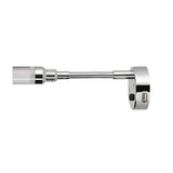 12V INTERIOR LAMP W TOUCH SWITCH AND 2A USB SOCKET SILVER