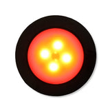 12V 75MM I/LAMP RED/WHITE BLACK HOUSING