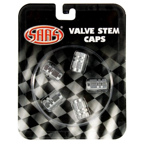 Silver Valve Caps Pk5