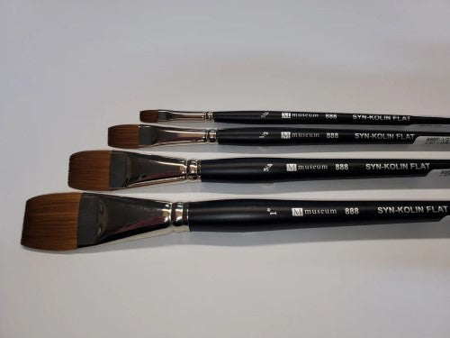Museum S888 Synthetic Kolin Flat Brushes 1"