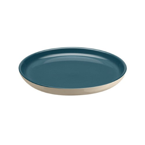 Large Plate 25cm - Blue Flame/Ivory - Emile Henry  - Set of 4