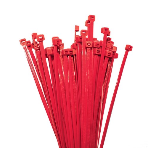 300MM X 4.8MM RED CABLE TIE