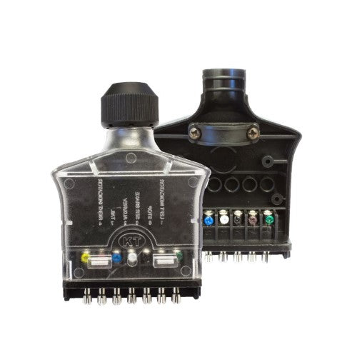 CLEAR 7 PIN FLAT MALE TRAILER PLUG