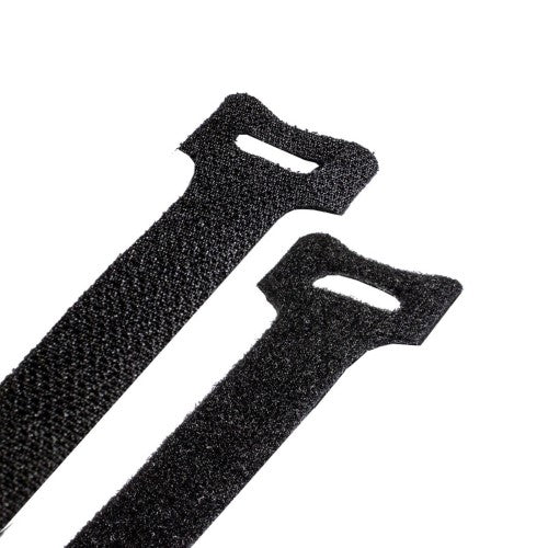 BLACK VELCRO STRAPS 300MM X 25MM - PACK OF 75