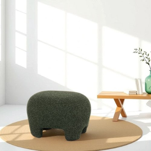 Elle Ottoman - Forest Green