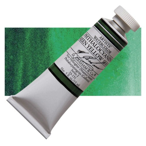 M Graham 15ml Artists' Watercolour Paints PHTHALO GRN YLW SHAD