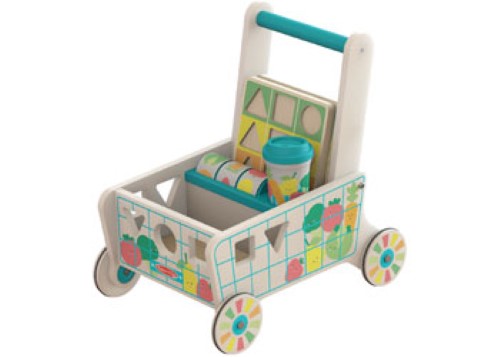 Melissa & Doug - Wooden Grow with Me Grocery Cart