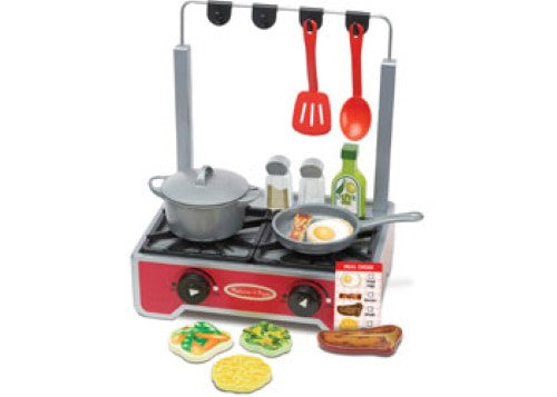 Melissa & Doug - Deluxe Wooden Cooktop Set