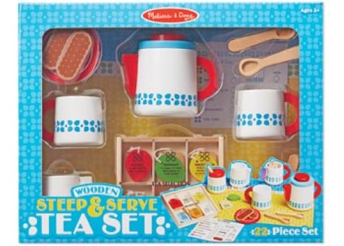 Melissa & Doug - Wooden Steep & Serve Tea Set