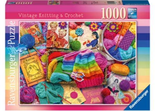 Puzzle - Ravensburger- Vintage Knitting & Crochet 1000p