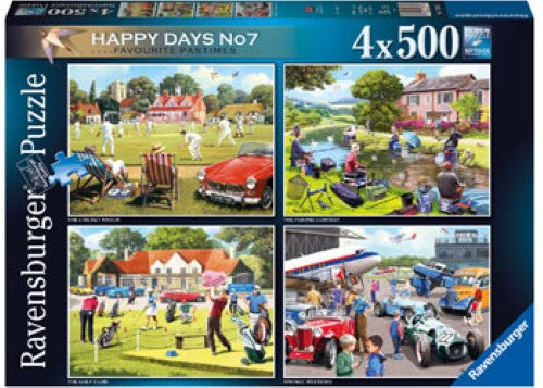 Puzzle - Ravensburger- Happy Days No 7 Favourite Pastimes 4x500p