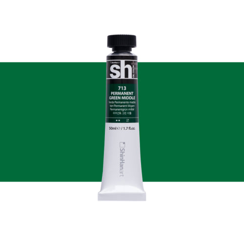 ShinHan SH 50ml Oil Colour Paints  PERMANENT GREEN MIDDLE