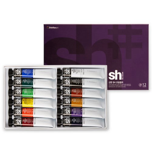 ShinHan SH 50ml Oil Colour Paints  TUBE 12 COLORS SET