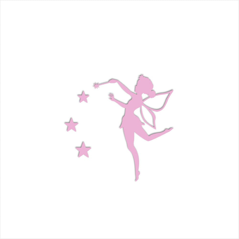 Wall Art - Tinkerbell 4 with Stars (Pink MDF)