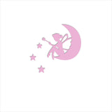 Wall Art - Tinkerbell on Moon with Stars (Pink MDF)