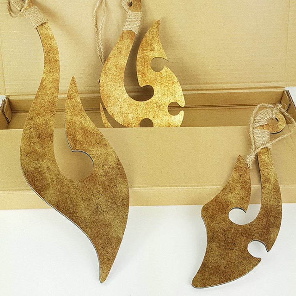 Wall Art - ACM Antique Gold textured Hooks Set