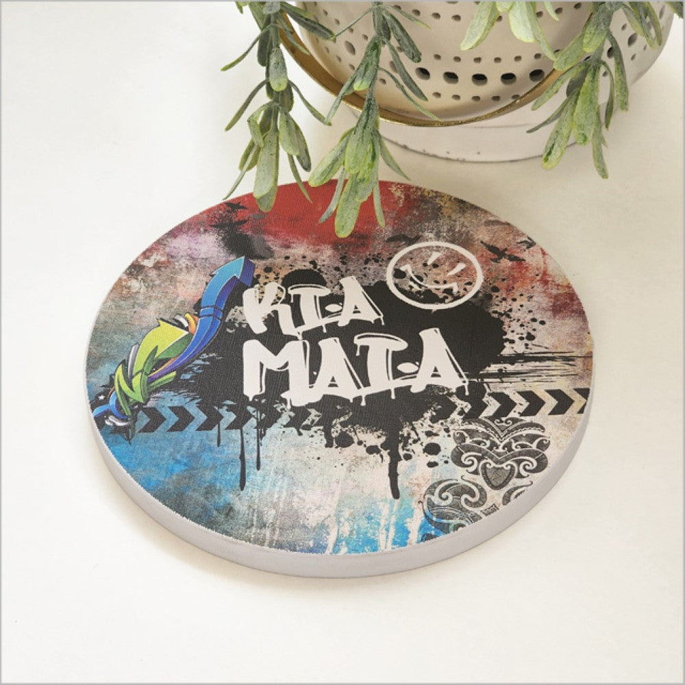 Wall Art - Canvas Circle Grafiti Series Kia Maia (Large)