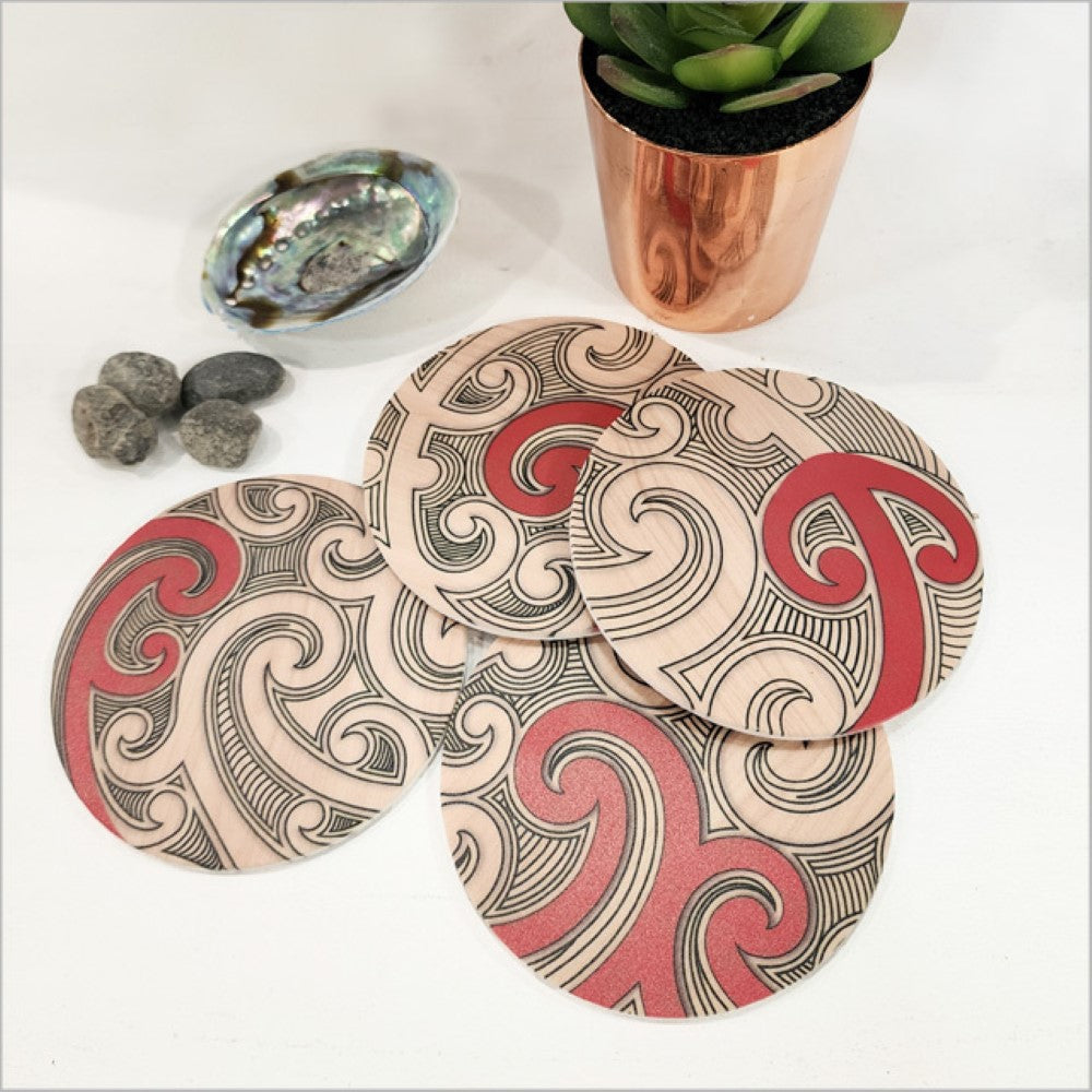 Coasters Set - Ta Moko Series (10cm)