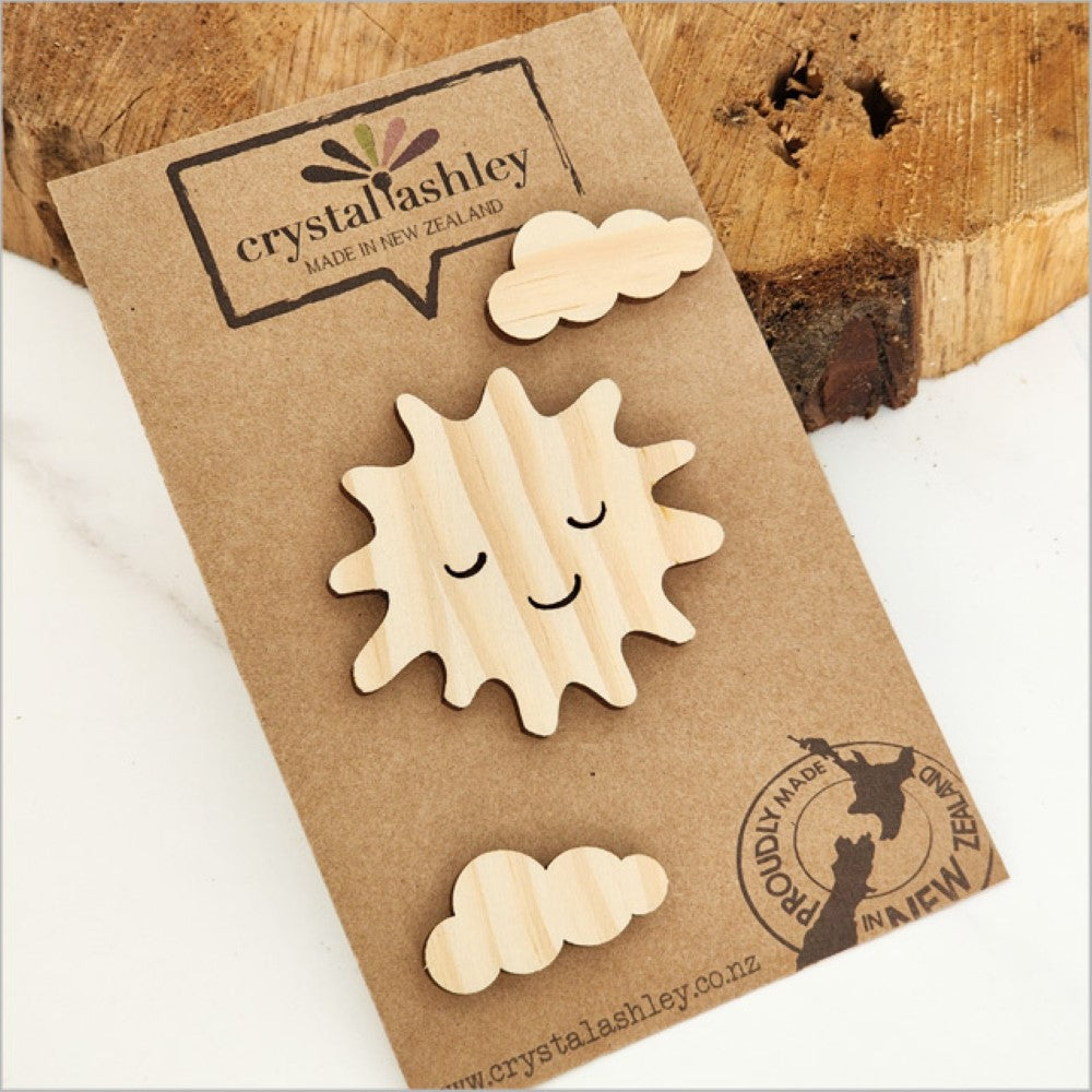 Wall Art - Mini Set Pine Sun + Clouds (6cm x 5.5cm)