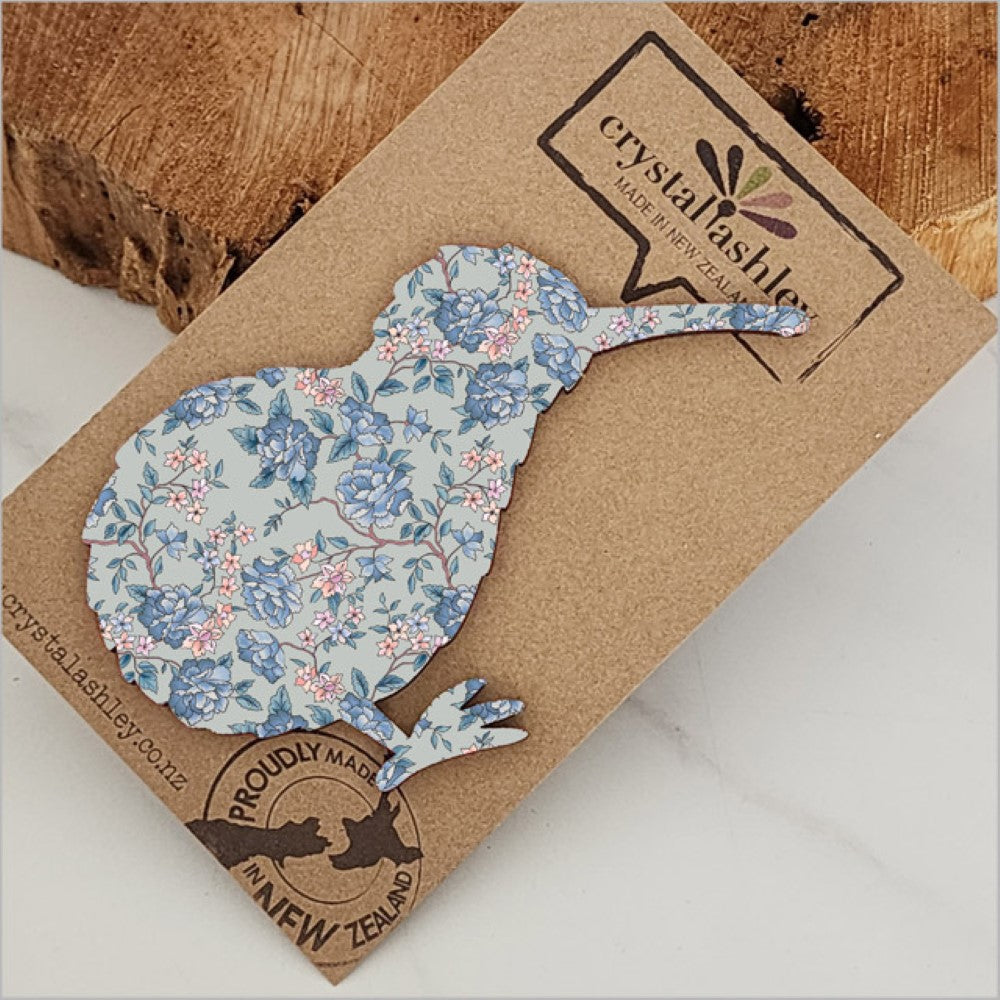 Wall Art - Mini Textured Set Kiwi (Vintage Floral Blue)