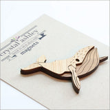 Magnet - Whale NZ Rimu and Bamboo Veneer (9 x 2.5cm)