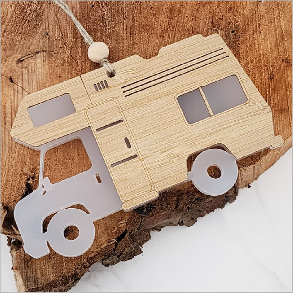 Hanging Ornament - Campervan (White)