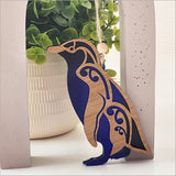 Ornament - Koru Korora/Little Penguin 11cm (Blue Satin Acrylic)