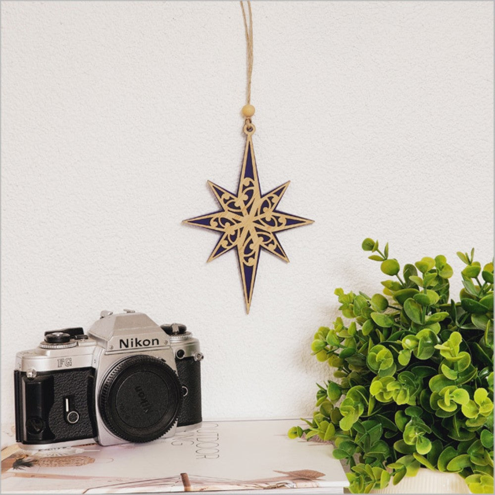 Hanging Ornament - Matariki Star (Blue)