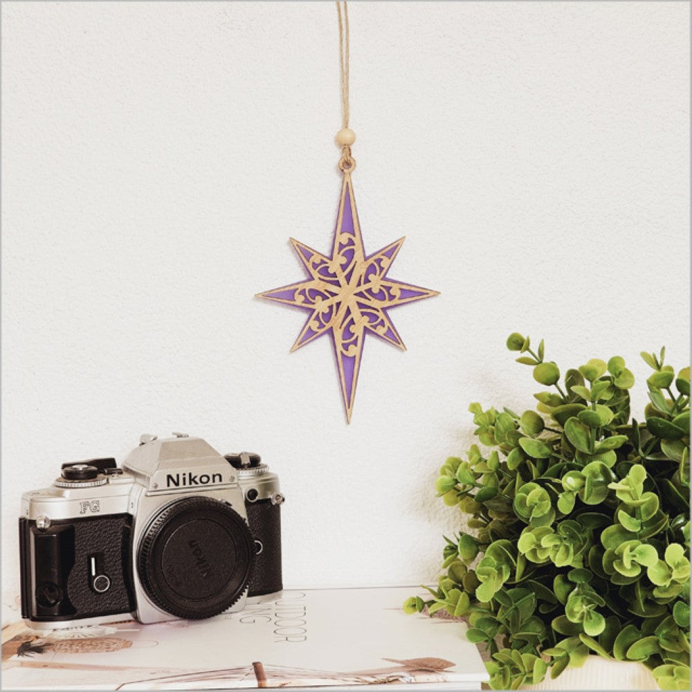 Hanging Ornament - Matariki Star (Purple)