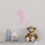 Wall Art - Tinkerbell 3 with Hearts (Pink MDF)