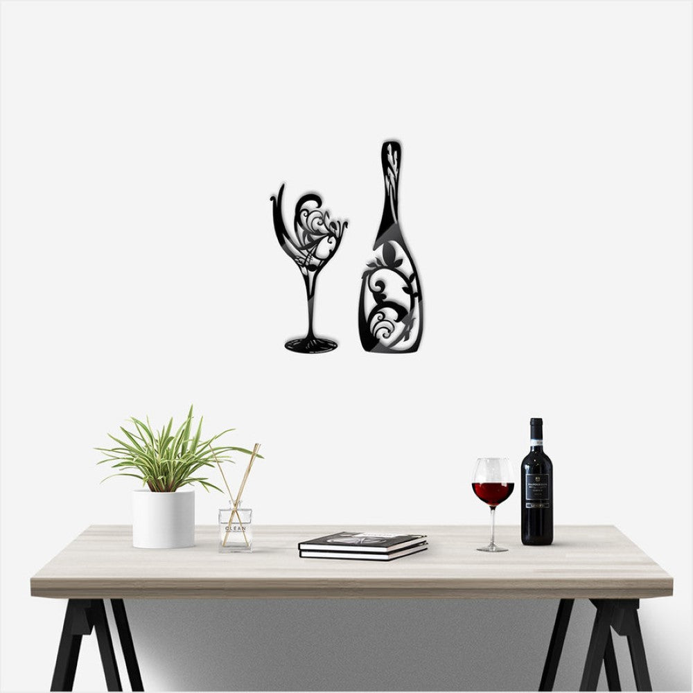 Wall Art - Wine Bottle Small (Black ACM)