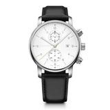 Watch - WENGER Urban Classic Chrono 42mm White Dial Black Leather