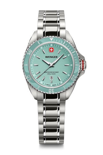 Watch - WENGER EXECUTIVE 34mm Turquoise Dial SS Bracelet