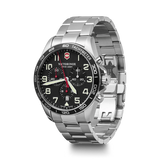 Watch - VICTORINOX FieldForce Chrono 42mm SS Bracelet Black Dial