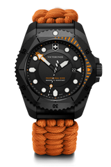 Watch - VICTORINOX Dive Pro 43mm Black Dial Orange Paracord Strap