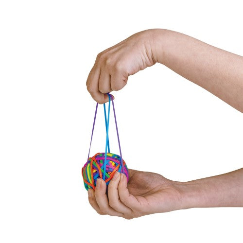 Sensory Toy - Multi Colours Rubber Band Ball (Set of 12)