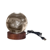 3D Crystal Ball Lamp - Solar System (8 x 8 x 9.5cm)
