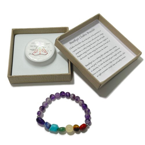 Chakra Bracelet - Tumblestones Amethyst