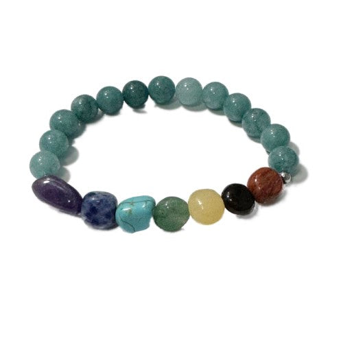 Chakra Bracelet - Tumblestones Aquamarine