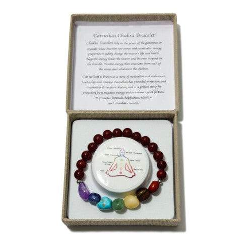 Chakra Bracelet - Tumblestones Carnelian