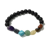 Chakra Bracelet - Tumblestones Lava stone