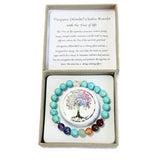 Chakra Bracelet - Turquoise Howlite & Tree of Life Bead