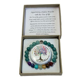 Chakra Bracelet - Aquamarine & Tree of Life Bead