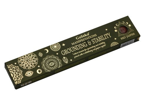 Incense - Goloka  Grounding & Stability Vetiver with Red Jasper  (12 Packs)