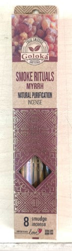 Smudge Incense - Goloka Smoke Rituals Myrrh (12 Packs)