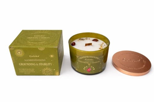 Infused Candle - Goloka  Grounding & Stability 9oz Gemstone (Red Jasper)