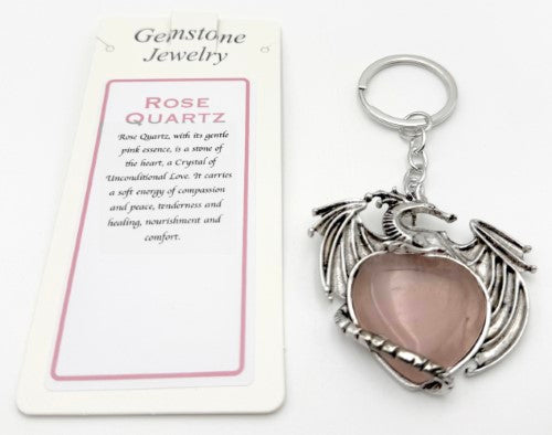 Keyring - Flying Dragon Rose Quartz (Set of 6)