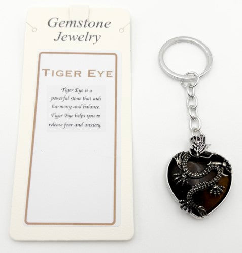 Keyring - Dragon Heart Tiger Eye (Set of 6)